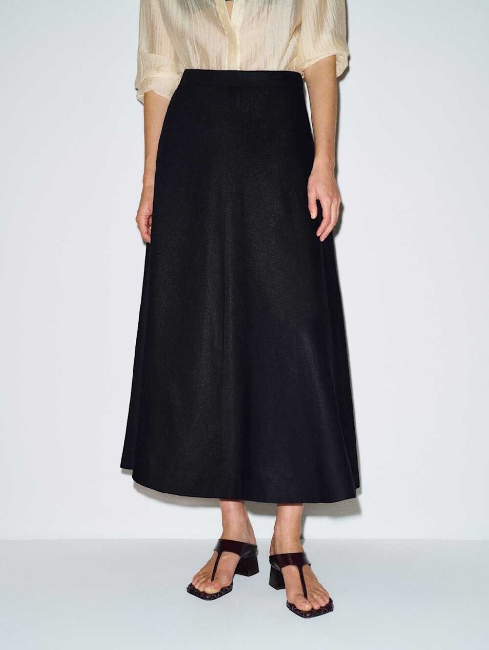 Reformation Peony Linen Maxi Skirt NWT Women Size 4 Black